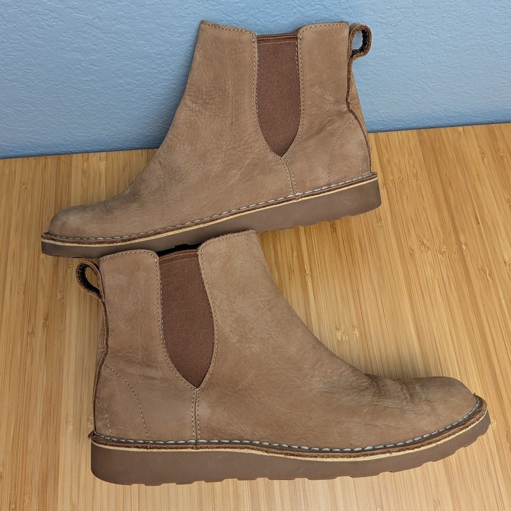 LL Bean Brown Suede Chelsea Ankle Boots Women Size 10 - Picture 4 of 10